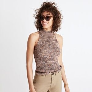 MADEWELL Marled Mock Neck Sweater Tank large